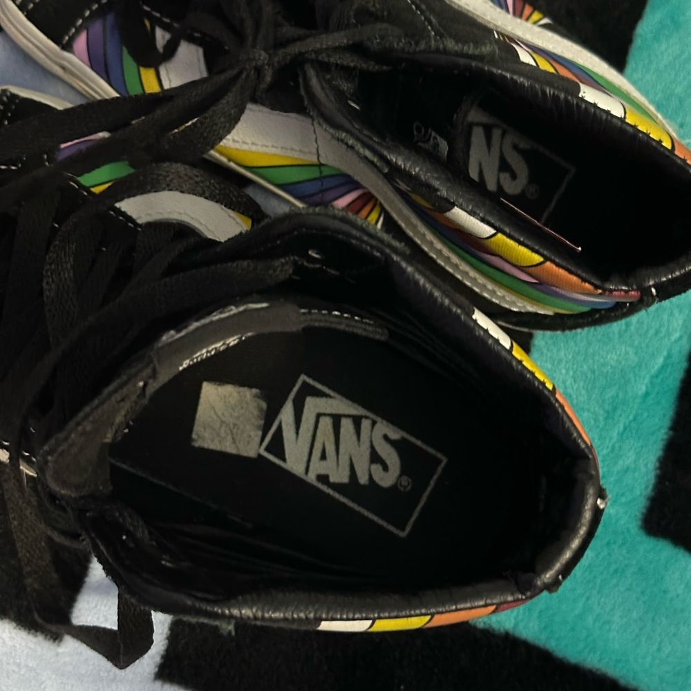 VANS Hi Top Rainbow sneakers sz 7.5 - Picture 6 of 8